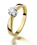 Pierścionek Bonore ze złota próby 585 z diamentem 0,3 ct