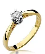 Pierścionek Bonore ze złota próby 585 z diamentem 0,25 ct
