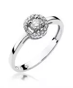 Pierścionek Bonore ze Złota próby 585 z diamentem 0,2 ct