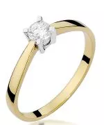 Pierścionek Bonore ze złota próby 585 z diamentem 0,2 ct