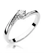Pierścionek Bonore ze Złota próby 585 z diamentem 0,19 ct