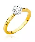 Pierścionek Bonore ze Złota próby 585 z diamentem 0,56 ct