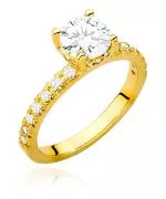 Pierścionek Bonore ze Złota próby 585 z diamentem 0,96 ct