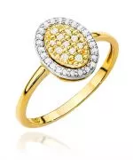 Pierścionek Bonore ze Złota próby 585 z diamentem 0,2 ct