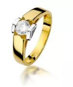 Pierścionek Bonore ze złota próby 585 z diamentem 0,5 ct