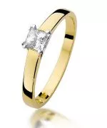 Pierścionek Bonore ze złota próby 585 z diamentem 0,3 ct