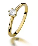 Pierścionek Bonore ze złota próby 585 z diamentem 0,15 ct