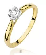 Pierścionek Bonore ze złota próby 585 z diamentem 0,08 ct