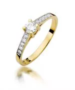 Pierścionek Bonore ze Złota próby 585 z diamentem 0,44 ct