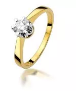 Pierścionek Bonore ze złota próby 585 z diamentem 0,25 ct
