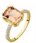 Pierścionek Bonore ze złota próby 585 z morganitem 2,8 ct