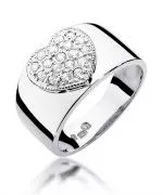 Pierścionek Bonore ze Złota próby 585 z diamentem 0,26 ct