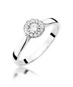 Pierścionek Bonore ze Złota próby 585 z diamentem 0,22 ct