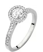 Pierścionek Bonore z białego złota próby 585 z diamentem 0,5 ct