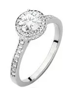 Pierścionek Bonore z białego złota próby 585 z diamentem 0,7 ct