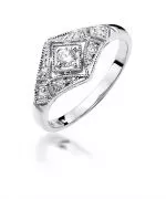 Pierścionek Bonore ze Złota próby 585 z diamentem 0,19 ct