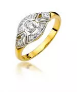 Pierścionek Bonore ze Złota próby 585 z diamentem 0,19 ct