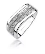Pierścionek Bonore ze Złota próby 585 z diamentem 0,18 ct