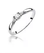 Pierścionek Bonore ze Złota próby 585 z diamentem 0,13 ct