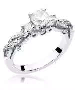 Pierścionek Bonore ze Złota próby 585 z diamentem 0,84 ct