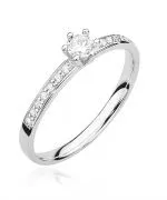 Pierścionek Bonore ze Złota próby 585 z diamentem 0,17 ct