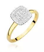 Pierścionek Bonore ze Złota próby 585 z diamentem 0,13 ct