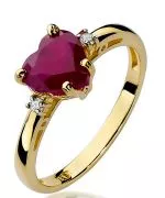 Pierścionek Bonore ze złota próby 585 z rubinem 1,7 ct