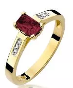 Pierścionek Bonore ze złota próby 585 z rubinem 0,8 ct