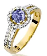 Pierścionek Bonore ze złota próby 585 z tanzanitem 0,5 ct