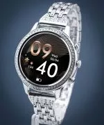 Smartwatch damski Manta Diamond Lusso Srebrny SET SWD01SL