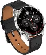 Smartwatch męski Garett V10 Silver-black Leather 5904238485590