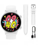 Smartwatch damski Manta Alexa Mini Biały SET SWU502WH