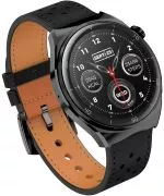 Smartwatch męski Garett V12 Black Leather 5904238485613