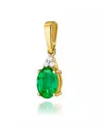 Zawieszka Bonore ze Złota próby 585 ze szmaragdem 0,8 ct