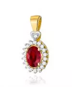 Zawieszka Bonore ze Złota próby 585 z rubinem 0,6 ct