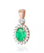 Zawieszka Bonore ze Złota próby 585 ze szmaragdem 0,4 ct