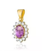 Zawieszka Bonore ze Złota próby 585 z ametystem 0,4 ct
