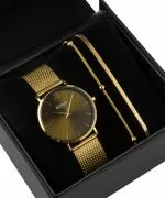 BOWA London Green-Gold Mesh 33 Gift Set (zegarek + bransoletka)