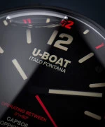 Zegarek męski U-BOAT Capsoil Doppiotempo 55 DLC Red Rehaut 9673