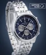 Zegarek męski DESTELL Circinus Blue Silver Steel Chronograph Sapphire