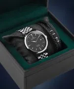Zegarek męski DESTELL Pictor Black Silver Steel Sapphire Gift Set