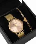BOWA Praha Pink-Gold Mesh 38 Gift Set (zegarek + bransoletka)