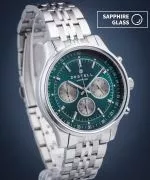 Zegarek męski DESTELL Circinus Green Silver Steel Chronograph Sapphire