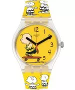 Zegarek dziecięcy Swatch Peanuts Pow Wow SO29Z101