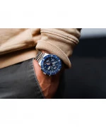 Zegarek męski Fortis Novonaut N-42 Cobalt Blue Block Bracelet F2040012