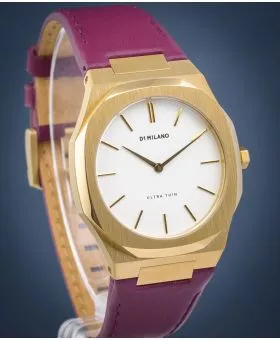 Zegarek damski D1 Milano Ultra Thin Leather Gold Plum