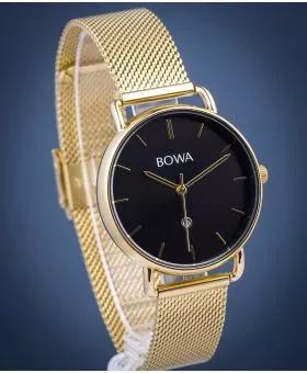 Zegarek damski BOWA Milan Black-Gold Mesh 34