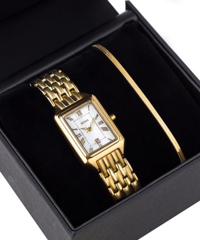 Zegarek damski BOWA Barcelona Pearl Gold Steel 23 Gift Set