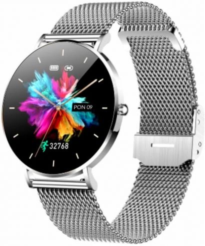 Smartwatch męski Manta Alexa Srebrny SET