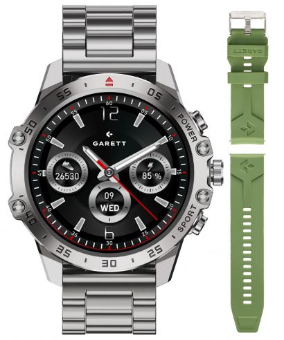 Smartwatch Garett V14 Srebrny SET
